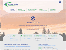 Tablet Screenshot of livingfaithtabernacle.org